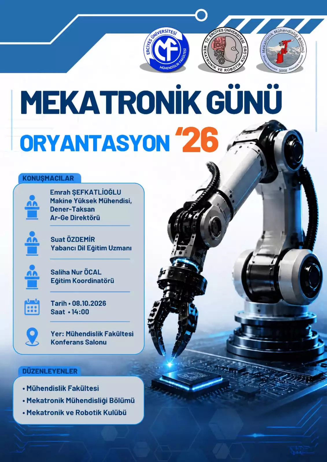 Mekatronik Günü Oryantasyon '26 Afişi
