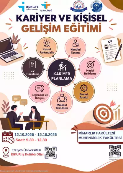 İŞKUR Kariyer ve Kişisel Gelişim Eğitimi Afişi